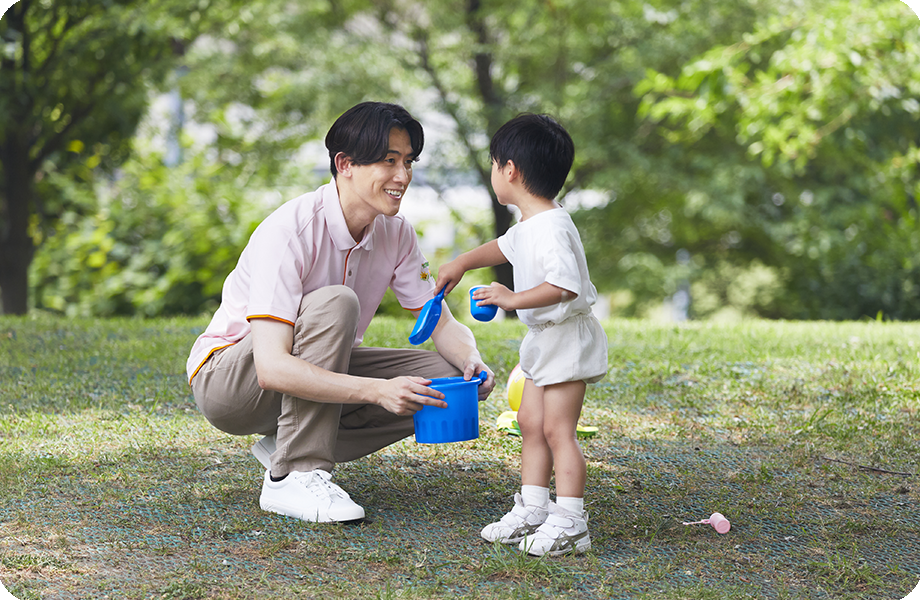 保育理念「つながり保育」のイメージ